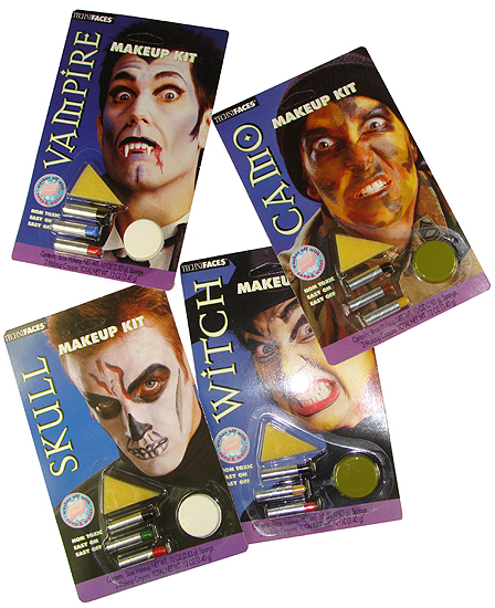 Picture of NorthLight Club Camouflage Vampire Witch And Skull Halloween Makeup Sets, Pack - 24