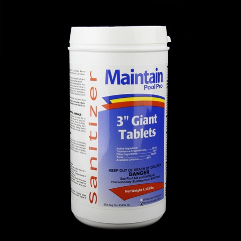 Maintain Pool Pro Sanitizer Concentrated Stabilized Chlorinating - 3 in. Giant Tablets, 4.375 lbs.