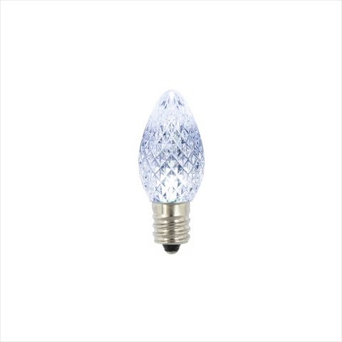 Picture of NorthLight Faceted Transparent Warm White LED C7 Christmas Replacement Bulbs - 25 Pack