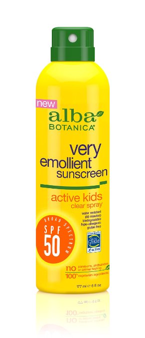 Picture of Alba Botanica Very Emollient&#44; Kids Spray Sunscreen SPF 50&#44; 6 Ounce