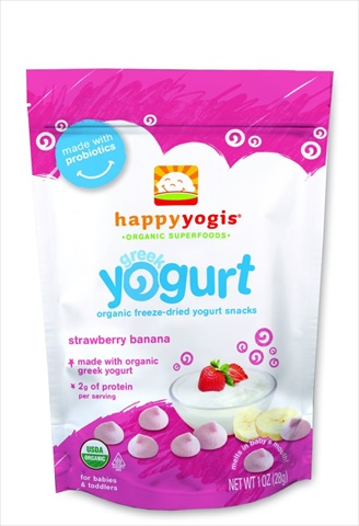Picture of Happyyogis 1 Ounce- Organic Greek Yogurt Snacks- Strawberry Banana