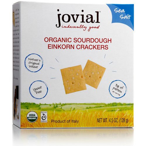 Picture of Jovial 4.5 Ounce Organic Sea Salt Sourdough Einkorn Crackers