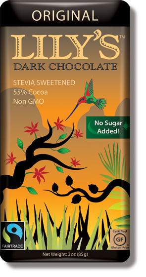 Picture of Lilys Sweets 2.8 Ounce Original Dark Chocolate Bar