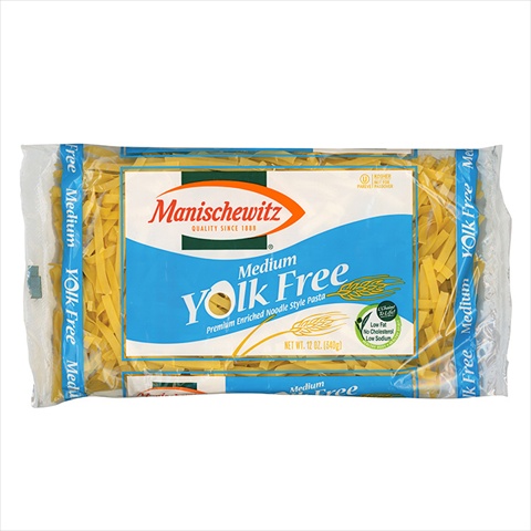 Picture of Manischewitz 12 Ounce Yolk Free Medium Egg Noodles