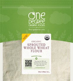 Picture of One Degree Organic Foods Organic Sprouted Whole Wheat Flour - 32 Ounce