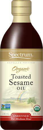 Picture of Spectrum Naturals 8 Ounce Organic Unrefined Toasted Sesame Oil