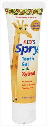 2 Ounce Kids Tooth Gel- Strawberry Banana -  Spry, 1701556