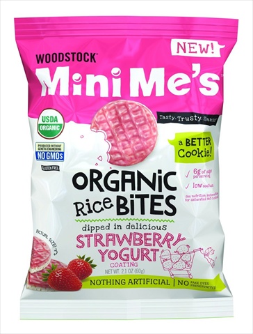 Picture of Woodstock Mini Mes Organic Rice Bites&#44; Strawberry Yogurt - 2.1 Ounce