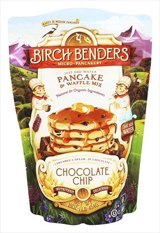 Picture of Birch Benders 16 Ounce Micro-Pancakery Pancake &amp; Waffle Mix Chocolate Chip