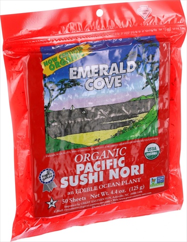 Picture of Emerald Cove Organic Pacific Sushi Nori - Toasted - 50 Sheets