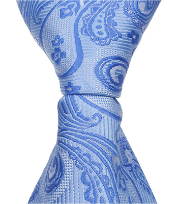 Picture of Matching Tie Guy 2392 B6 - 13.75 in. Zipper Necktie - Blue Paisley&#44; 4T-7