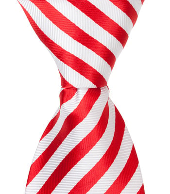 5243 XR20 - 9.5 in. Zipper Necktie - Red & White Stripes- 6 to 18 Month -  Matching Tie Guy