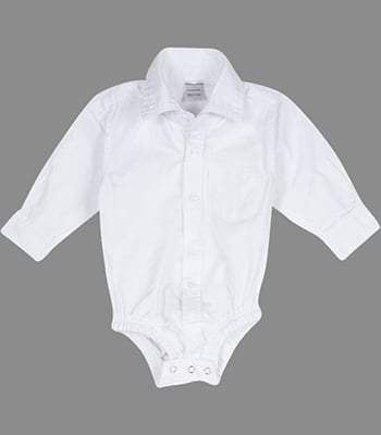 ON1 - White Collared One Piece  - 12 to 18 Month