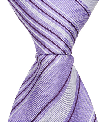 2527 L3 - 9.5 in. Zipper Necktie - Purple With Dark & Light Stripes- 6 to 18 Month -  Matching Tie Guy