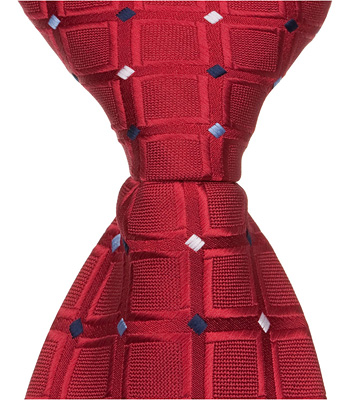 R5 - 6 in. Newborn Zipper Necktie - Red With Squares