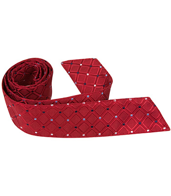 R5 HT - Child Matching Hair Tie - Red With Squares - 42 in.