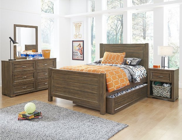 Picture of My Home Furnishings Logan- Driftwood 1301-411114343 4 By 6 Full Size Bed