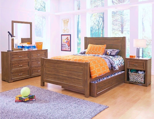 Logan- Driftwood Logan Trundle Unit - Driftwood
