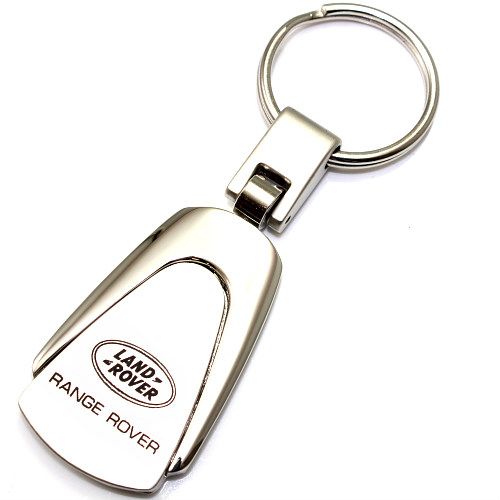 Au-TOMOTIVE GOLD Teardrop Key Chain - Land Range Rover Logo Chrome