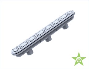 32 in. Channel Drain 3 Port - Black