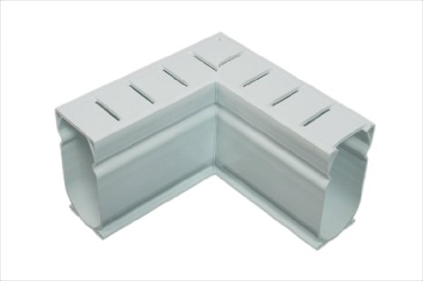 90 Degree Angle-Deck Drain, White