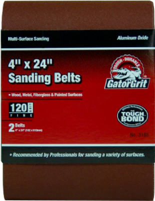 3185 4 x 24 in. 120 Grit Aluminum Oxide Sanding Belt