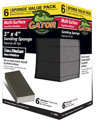 4199 Fine & Medium Sanding Sponge- 6 Pack