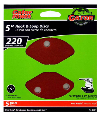 3781 5 in. 220 Grit Hook & Loop Sanding Disc