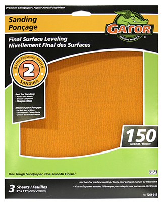 Picture of Ali Industries 7264 9 x 11 in. Sandpaper Sheet- 150 Grid - 3 Pack
