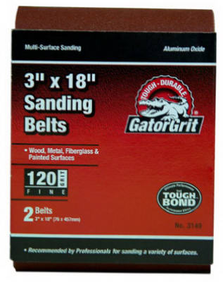 3145 3 x 21 in. 120 Grit Sand Belt - 2 Pack -  Ali Industries, 197298