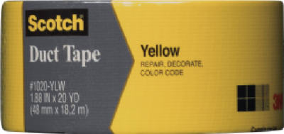 Picture of 3M 1020-YLW-A 2 in. x 20 Yard Scotch Multi Purpose Duct Tape- Yellow