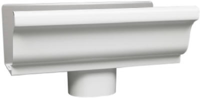33010 5 in. White Galvanized End Drop