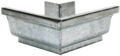 15202 Gutter Outside Mitre, Mill Finish Galvanized Steel - 4 in
