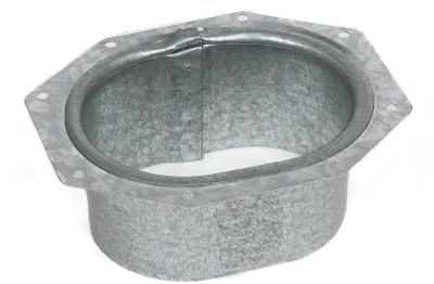 33051 2 x 3 in. Galvanized Steel Outlet - White