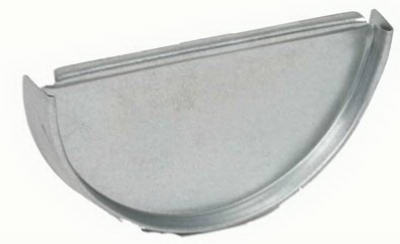 CEN265 5 in. Galvanized Half Round End Cap