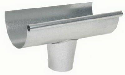 Picture of Amerimax Home Products DE2653 5 in. Galvanized Gutter End With Drop Outlet