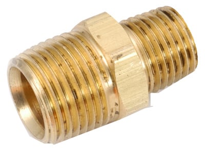 756123-1208 .75 x .5 in. Brass Hex Reducing Nipple