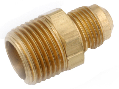 714048-0806 .5 in. Flare x .38 Male Iron Pipe Thread, Brass Connector
