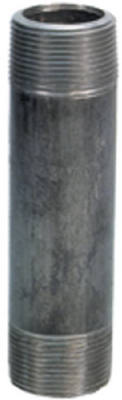 Nipple Beck 1/4in MPT T Black Steel 6in L Black