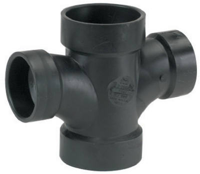 Mueller Industries 02820H 3 x 3 x 2 x 2 in. Double Sanitary Tee