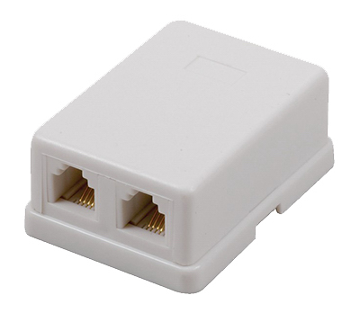 Picture of Audiovox TP2662WHR Surface Mount Telephone Jack - White