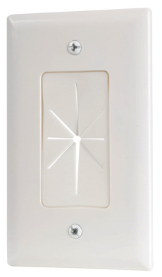 Picture of Audiovox VH64R Pass Thru Wall Plate - White