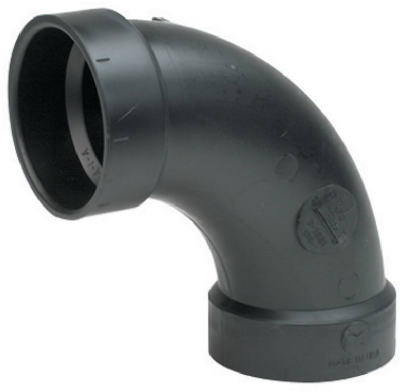 Mueller Industries 02872H ABS & DWV Long Sweep 90 degree. Ell- Hub x Hub - 2 in