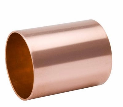 Mueller Industries W610150 2 in. Wrot Copper Coupling With Stop