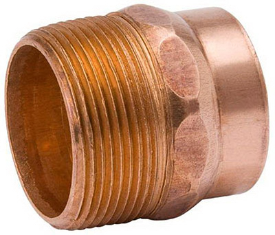 Mueller Industries W 61163 1 in. Male Pipe Thread Wrot Copper Adapter -  TotalTools, TO3244359