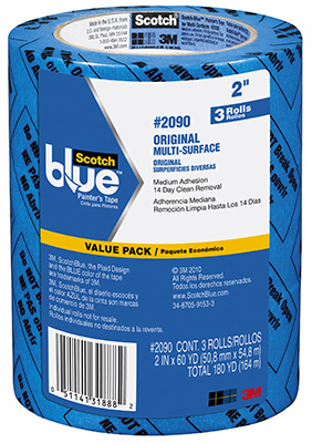 Picture of 3M 2090-48EVP 1.88 in. x 60 yd. ScotchBlue Original Multi-Surface Painters Tape - 3 Pack