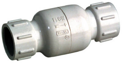 Mueller Industries 101-107 1.5 in. White Schedule 40 PVC Check Valve - White - 1.5 in.