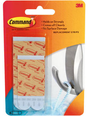 Picture of 3M 17615B Command Water Resistant Replacement Strip- 6 Count