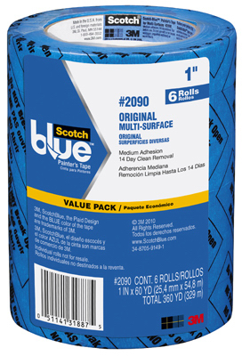 Picture of 3M 2090-24EVP. .94 in. x 60 yd. Scotch Blue Painters Tape Value Pack - 6 Pack