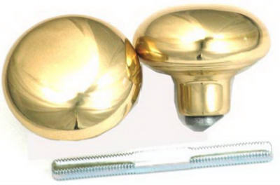1135 2 Pack Brass Knob Set & Spindle